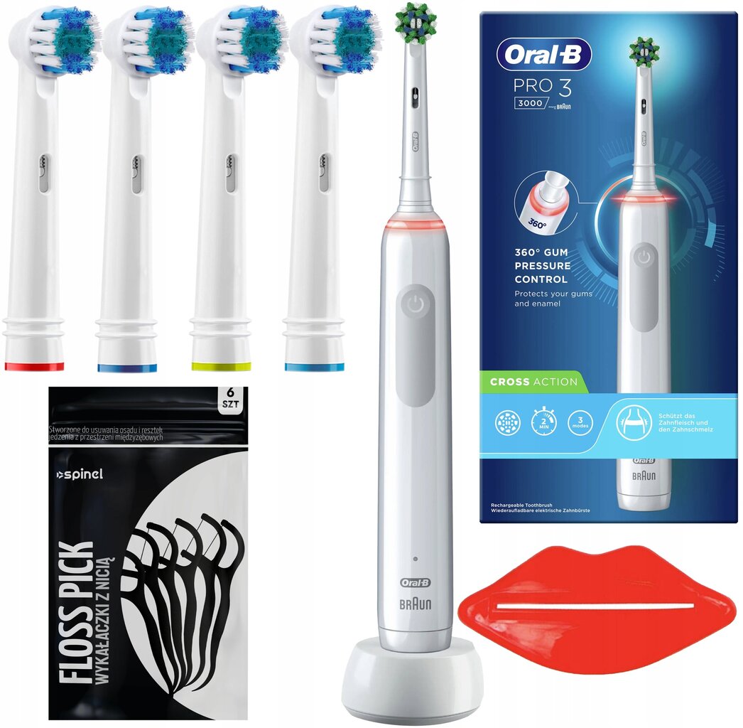 Oral-B Pro 3 3000 цена и информация | Elektrilised hambaharjad | kaup24.ee