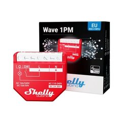 Интеллектуальное реле Shelly Qubino Wave 1PM с 1-местным измерителем мощности и протоколом Z-Wave цена и информация | Датчики | kaup24.ee