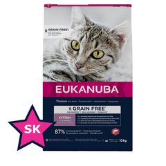 Eukanuba Grain Free Kitten для котят с лососем, 10 кг цена и информация | Сухой корм для кошек | kaup24.ee