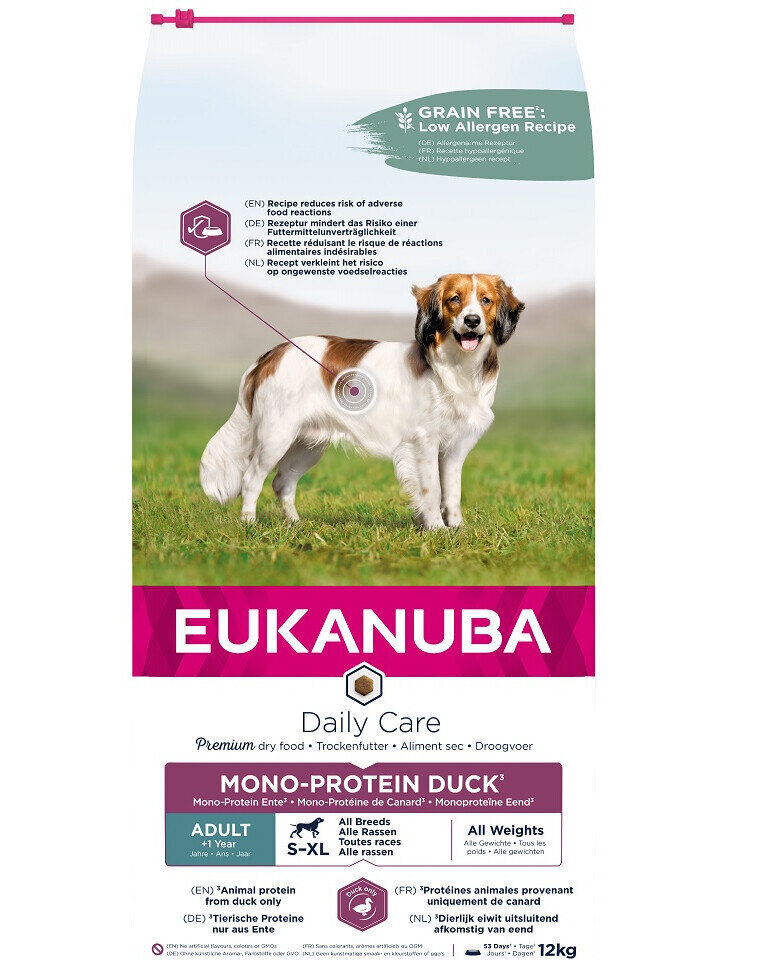 Eukanuba Daily Care S-XL Adult pardiga täiskasvanud koertele, 12 kg hind ja info | Kuivtoit koertele | kaup24.ee