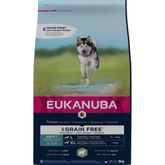 Eukanuba Grain Free L lambalihaga täiskasvanud suurt tõugu koertele, 3 kg hind ja info | Kuivtoit koertele | kaup24.ee