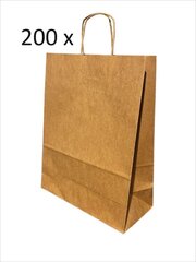 Paberkotid Eko keeratud käepidemetega, 220 x 100 x 280 mm, 200 tk hind ja info | Kingituste pakendid | kaup24.ee