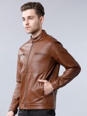 Nahkjakk meestele Pantoneclo, Pruun цена и информация | Мужские куртки | kaup24.ee