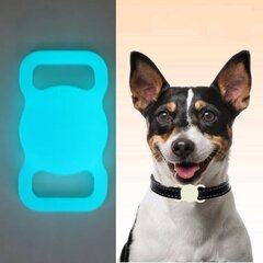 Силиконовый держатель "Airtag" светится в темноте, синий. цена и информация | Ошейники, подтяжки для собак | kaup24.ee