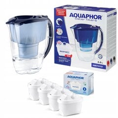 Veefilter - kann Aquaphor 2,8 l Navy +4 filtrid hind ja info | Filterkannud ja filtrid | kaup24.ee