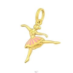 Позолоченные серебряные серьги, Розовая балерина A4S42056 цена и информация | Украшения на шею | kaup24.ee