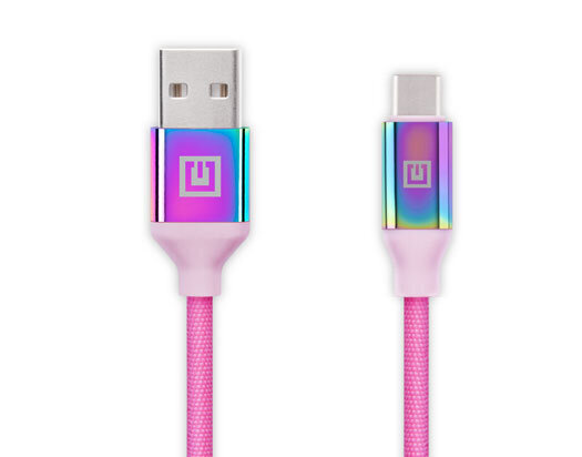 REAL-EL, Premium USB A - Type C Rainbow, 1m hind ja info | USB jagajad, adapterid | kaup24.ee