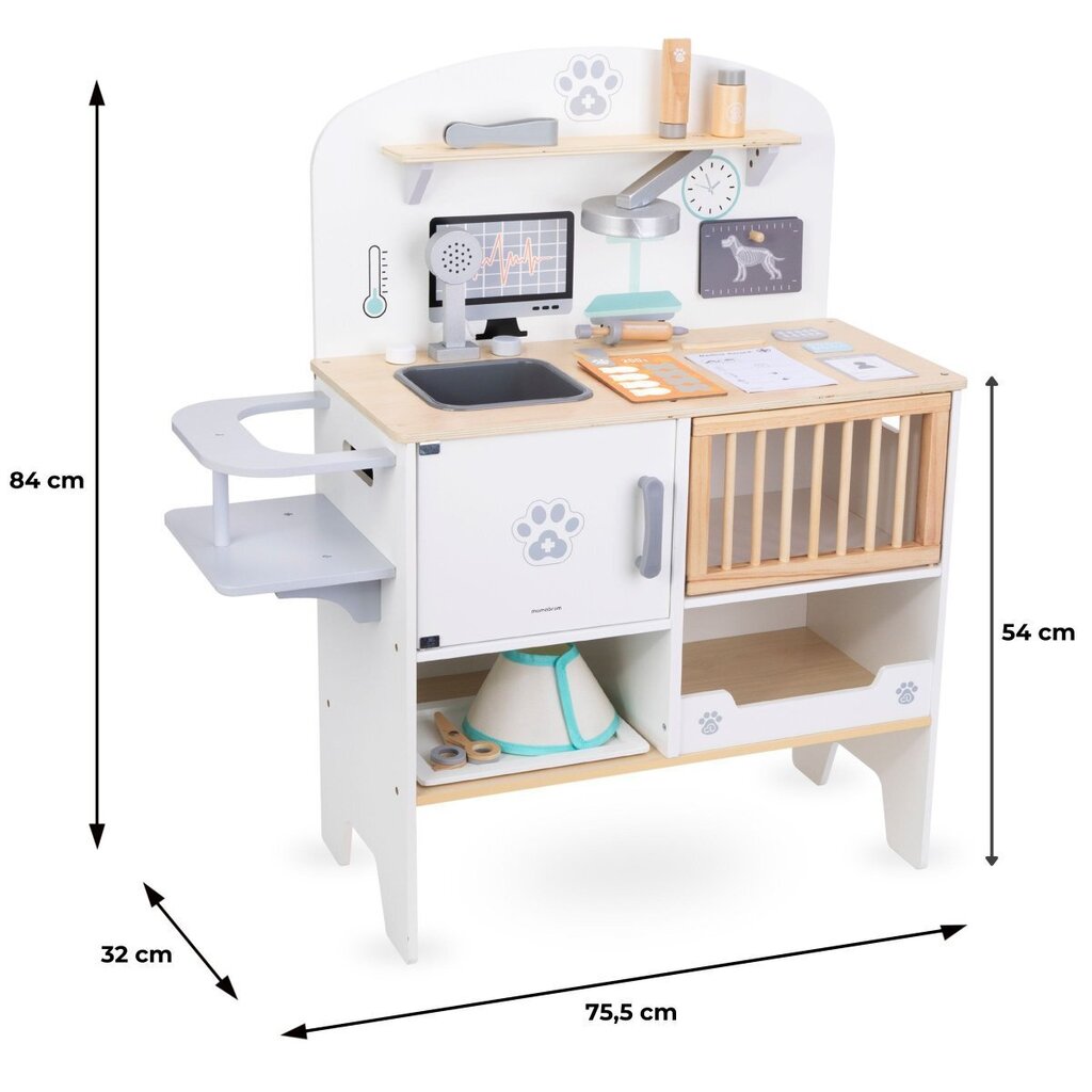 Loomahaigla, puidust komplekt, Mamabrum цена и информация | Tüdrukute mänguasjad | kaup24.ee