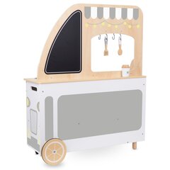 Drewniany food truck na kółkach - kuchnia z akcesoriami цена и информация | MUST Металлическая бутылочка с Ярким рисунком (без BPA) (500ml) для мальчиков от 3+ лет Серая с Машинкой | kaup24.ee