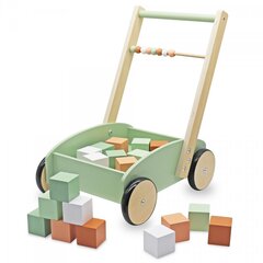 Puidust tõukekäru koos klotsidega hind ja info | Imikute mänguasjad | kaup24.ee