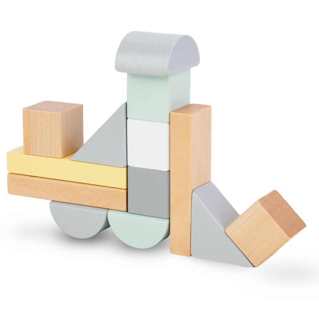 Pastell puidust klotside komplekt, 100tk цена и информация | Imikute mänguasjad | kaup24.ee