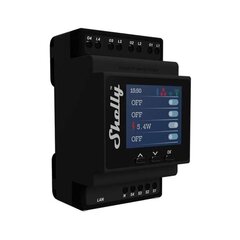 Shelly PRO 4PM WiFi + Ethernet 4-клавишный интеллектуальный релейный переключатель с измерителем мощности цена и информация | Выключатели, розетки | kaup24.ee