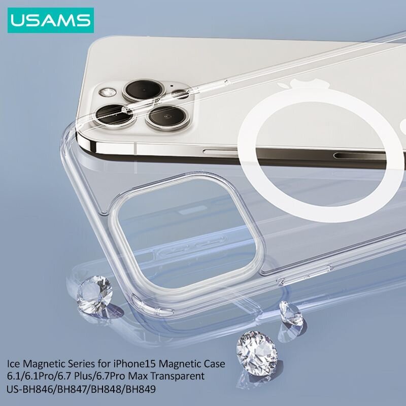 Usams BH847 Ice-Magnet iPhone 15pro цена и информация | Telefoni kaaned, ümbrised | kaup24.ee