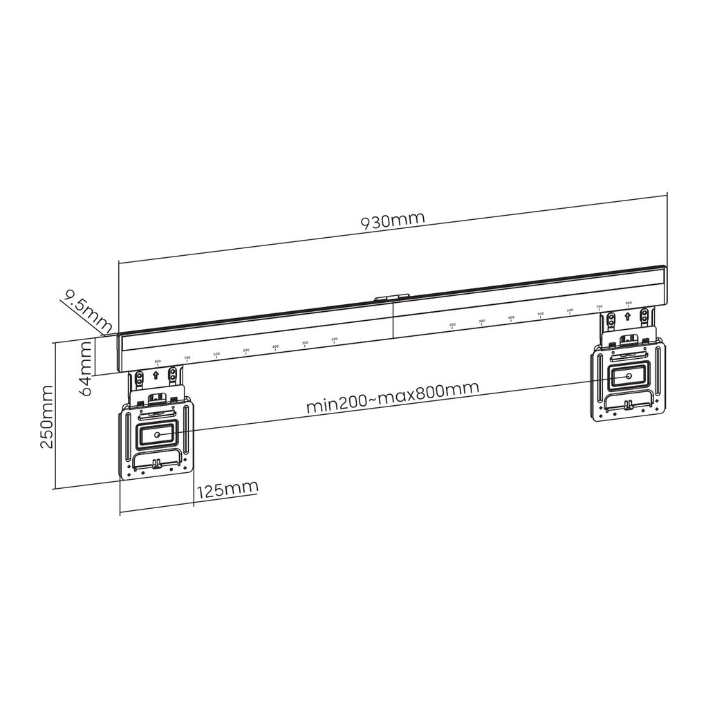 Sbox PLB-1948 100" hind ja info | Teleri seinakinnitused ja hoidjad | kaup24.ee