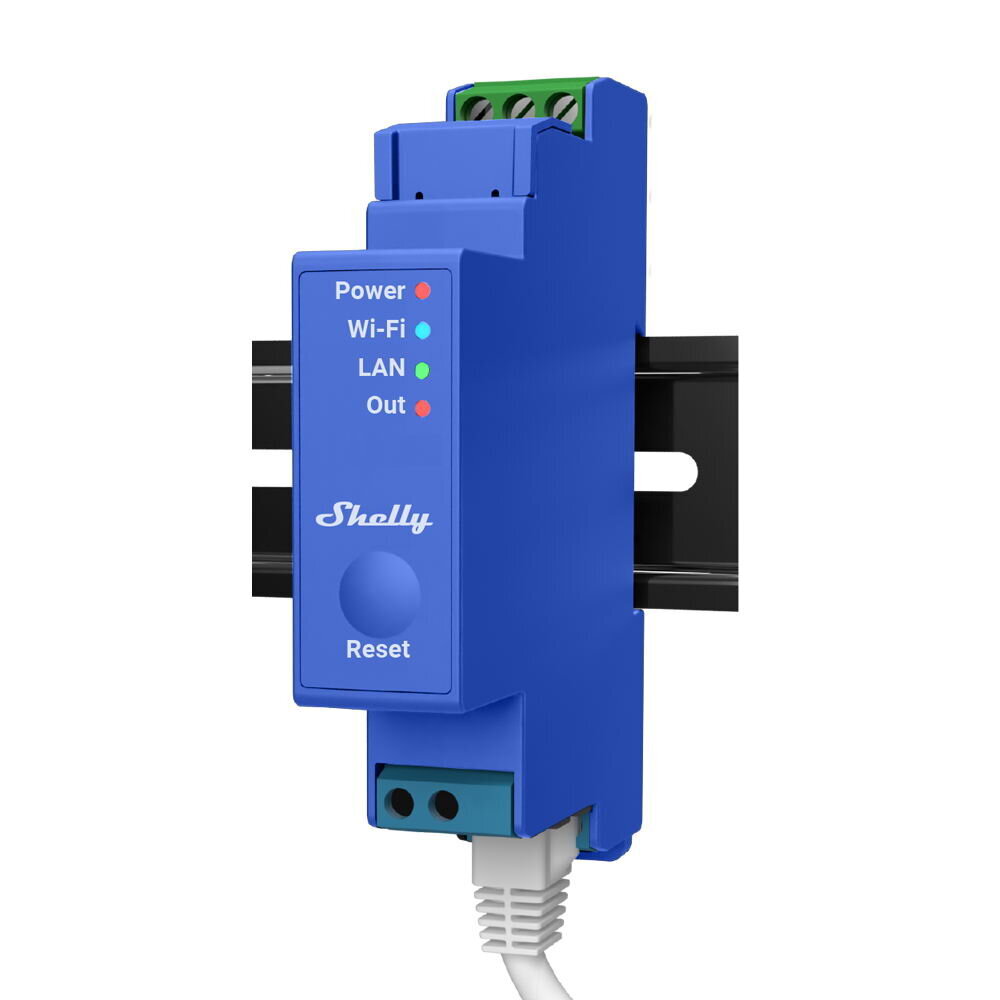 Wi-Fi+Ethernet 1 võtmega nutirelee lüliti Shelly hind ja info | Lülitid ja pistikupesad | kaup24.ee