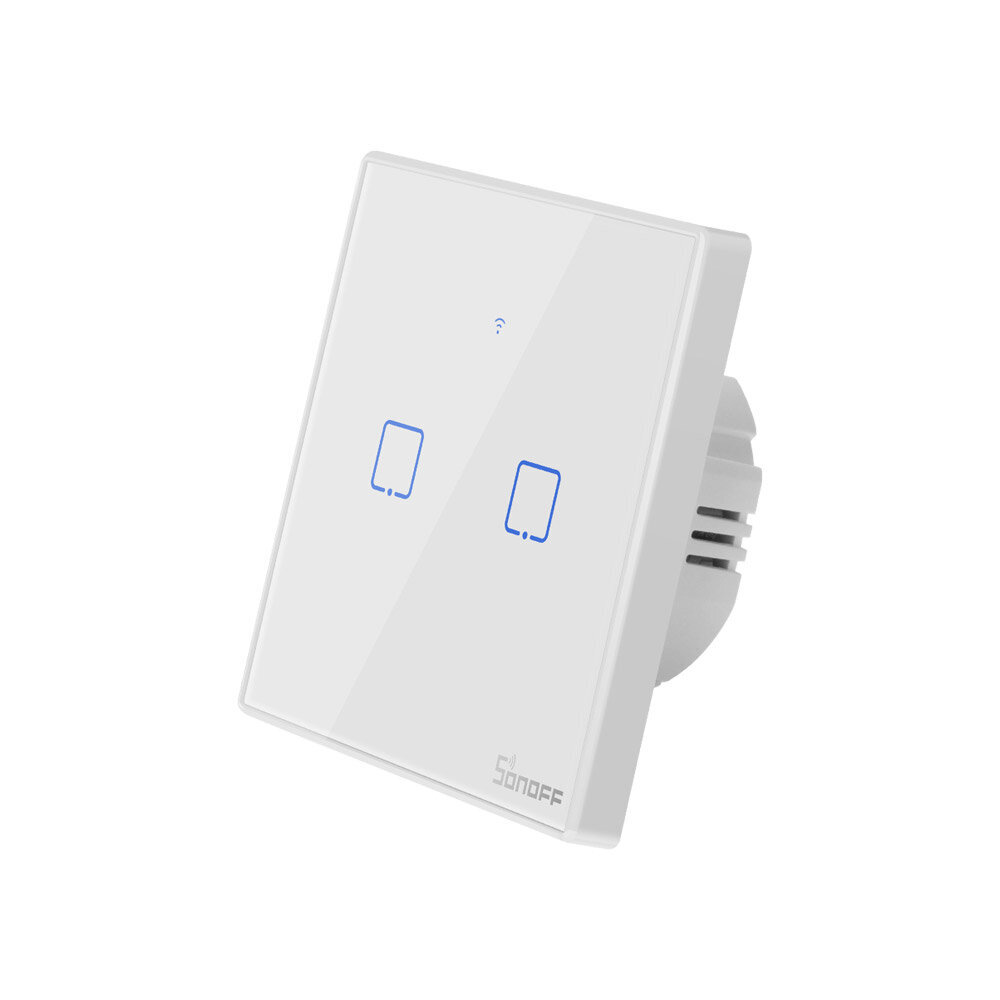 2-grupi nutikas Wi-Fi + RF seinapuutevalgustuse lüliti Sonoff hind ja info | Lülitid ja pistikupesad | kaup24.ee
