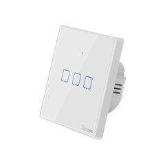 3-grupi nutikas Wi-Fi + RF seinapuutevalgustuse lüliti Sonoff hind ja info | Lülitid ja pistikupesad | kaup24.ee