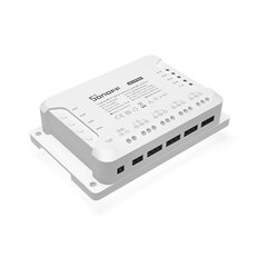 Интеллектуальный релейный переключатель Sonoff 4CH PRO (R3) WiFi + RF с 4 каналами, НО/НЗ и поддержкой сухих контактов цена и информация | Выключатели, розетки | kaup24.ee