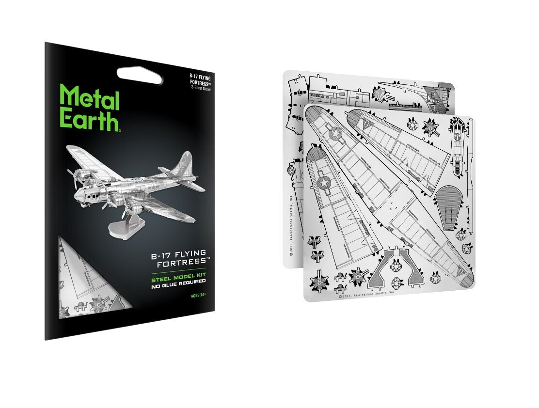 3D pusle Metal Earth B-17 Flying Fortress hind ja info | Klotsid ja konstruktorid | kaup24.ee