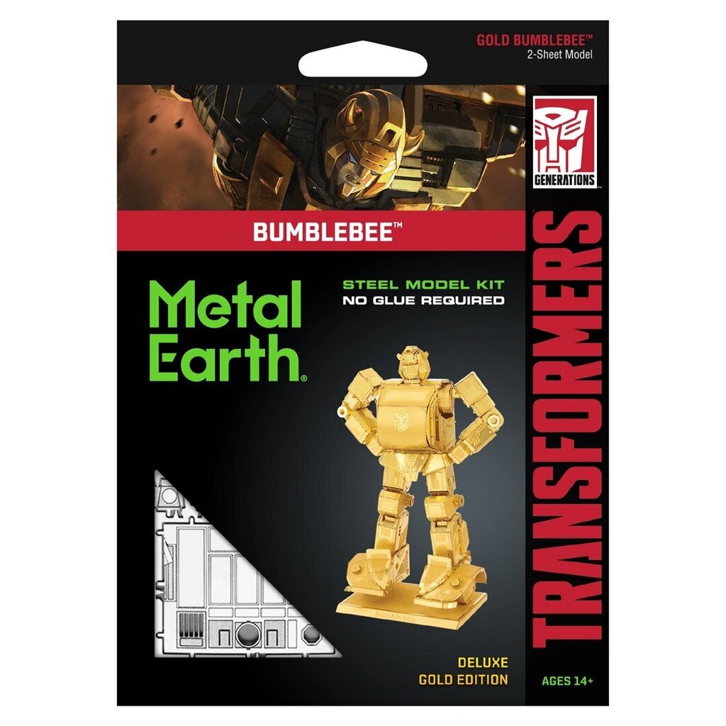 3D pusle Metal Earth Transformers Bumblebee Gold hind ja info | Klotsid ja konstruktorid | kaup24.ee