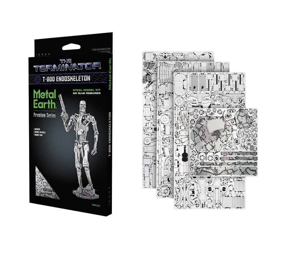 3D pusle Metal Earth The Terminator T-800 Endoskeleton hind ja info | Klotsid ja konstruktorid | kaup24.ee