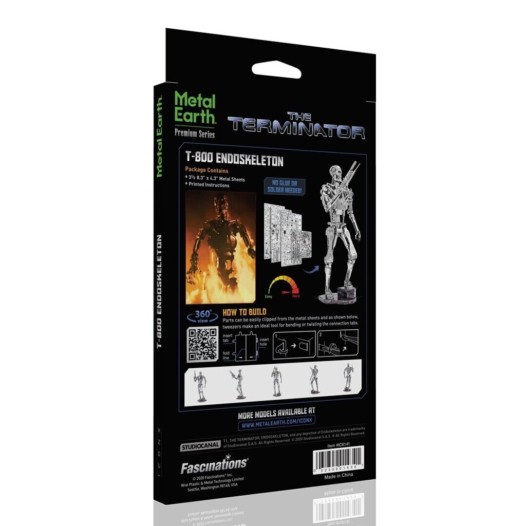 3D pusle Metal Earth The Terminator T-800 Endoskeleton hind ja info | Klotsid ja konstruktorid | kaup24.ee