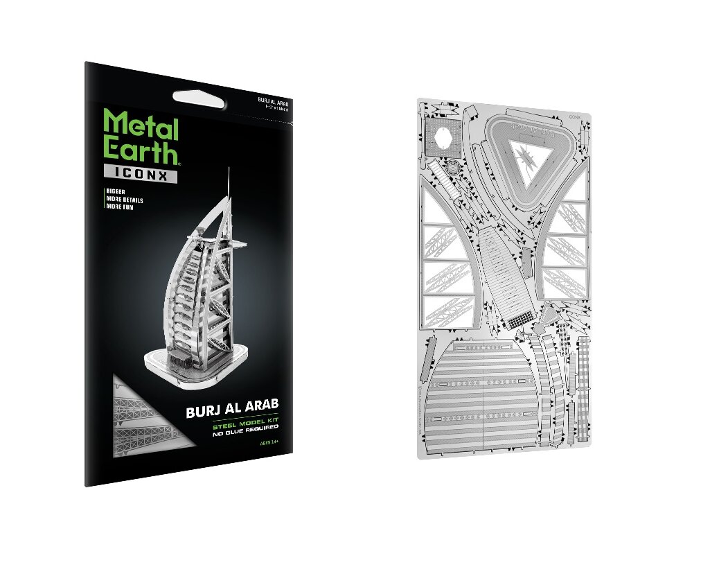 3D pusle Metal Earth Burj Al Arab цена и информация | Pusled | kaup24.ee