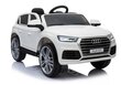 Audi Q5 ühekohaline elektriauto lastele, valge цена и информация | Laste elektriautod | kaup24.ee