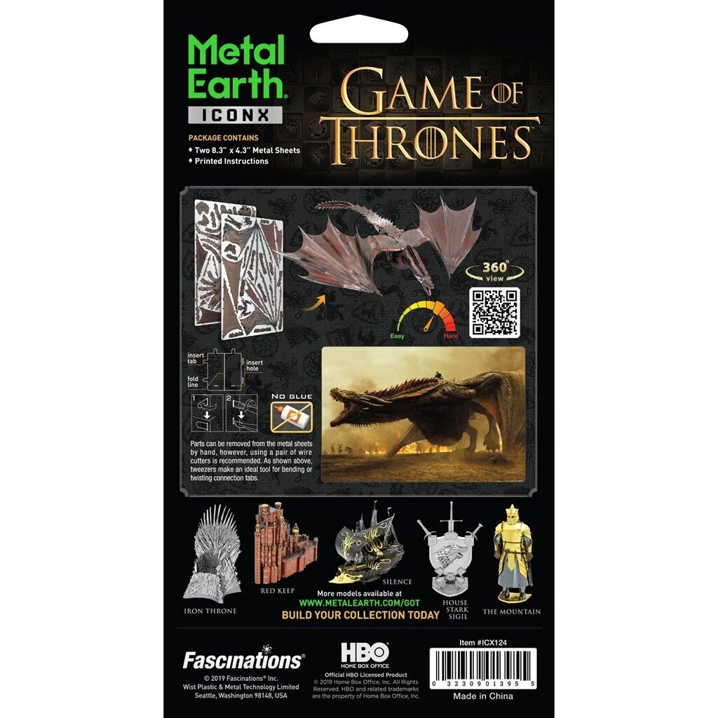 3D pusle Metal Earth Drogon hind ja info | Klotsid ja konstruktorid | kaup24.ee