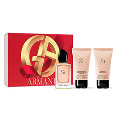 Komplekt naistele Giorgio Armani Si EDP 50 ml + dušigeel 50 ml + kehakreem 50 ml hind ja info | Naiste parfüümid | kaup24.ee