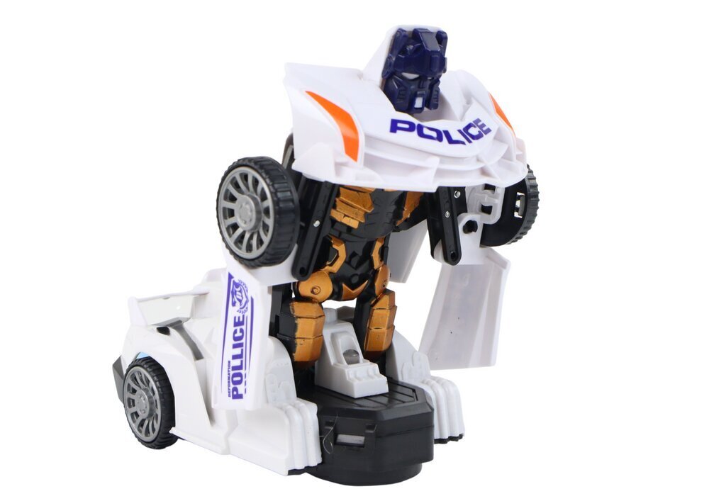 Robotauto politseiauto 2in1 valguse ja heliefektidega hind ja info | Poiste mänguasjad | kaup24.ee
