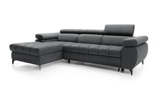 Угловой диван LARS MINI - L-образный мягкий уголок (цвет: серый, оттоманка: справа) цена и информация | Угловые диваны | kaup24.ee