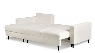 Угловой диван BAMBI - L-образный мягкий уголок, кушетка, гостиная (цвет: зеленый пуфик: справа) цена и информация | Угловые диваны | kaup24.ee