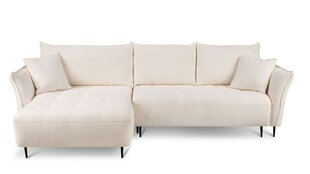 Угловой диван LILI - L-образный мягкий уголок, кушетка, гостиная (цвет: белый оттоманка: справа) цена и информация | Угловые диваны | kaup24.ee