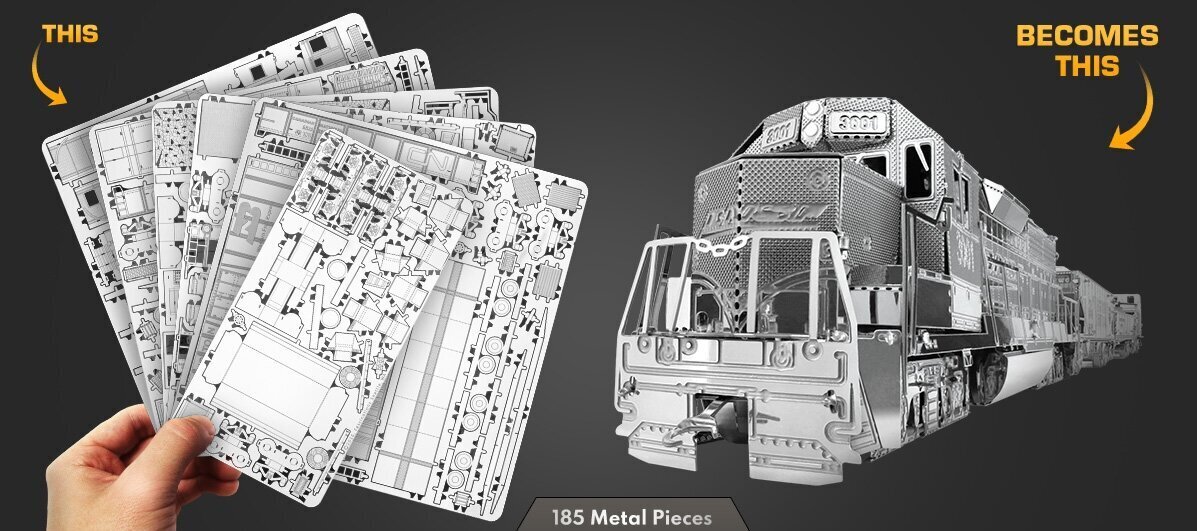 3D pusle Metal Earth Freight Train Set hind ja info | Klotsid ja konstruktorid | kaup24.ee