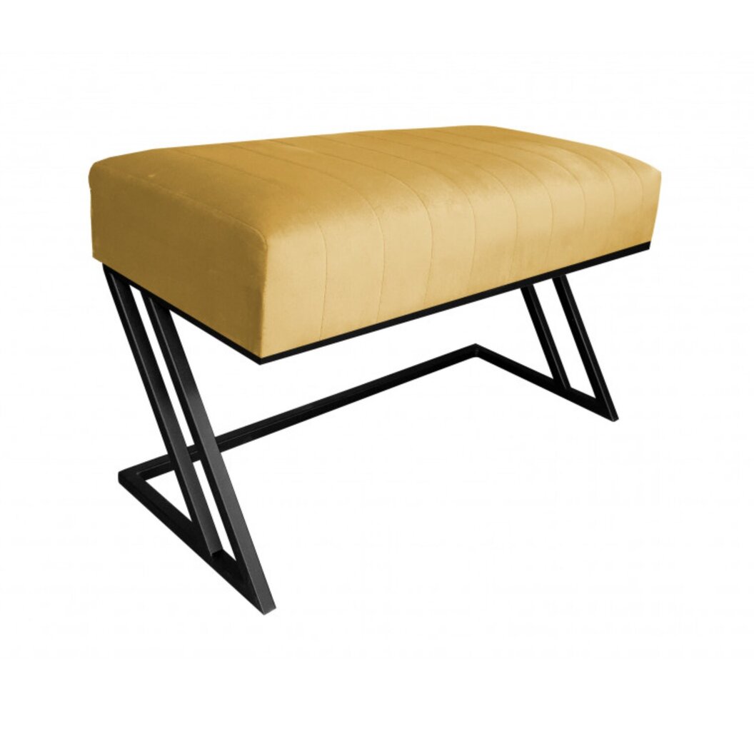 Puff Xenia Decorates, 80x40 cm, must, kollane hind ja info | Kott-toolid, tumbad, järid | kaup24.ee