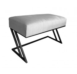 Puff Xenia Decorates, 80x40 cm, must, hall hind ja info | Kott-toolid, tumbad, järid | kaup24.ee