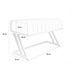 Puff Xenia Decorates, 80x40 cm, must, beež hind ja info | Kott-toolid, tumbad, järid | kaup24.ee