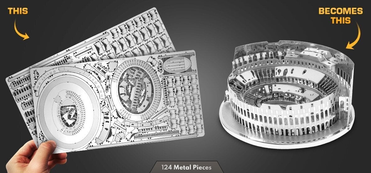 3D pusle Metal Earth Roman Colosseum Ruins цена и информация | Klotsid ja konstruktorid | kaup24.ee