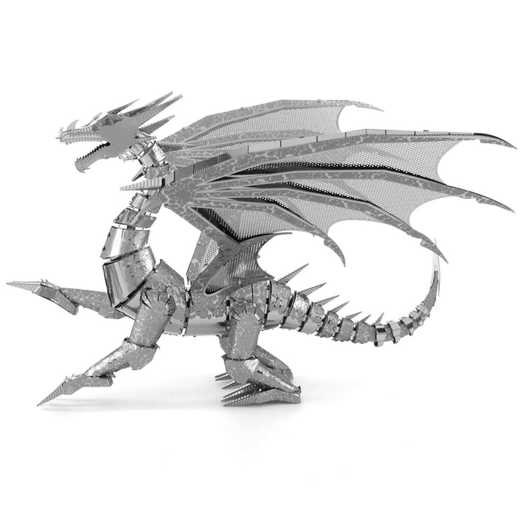 3D pusle Metal Earth Silver Dragon hind ja info | Klotsid ja konstruktorid | kaup24.ee