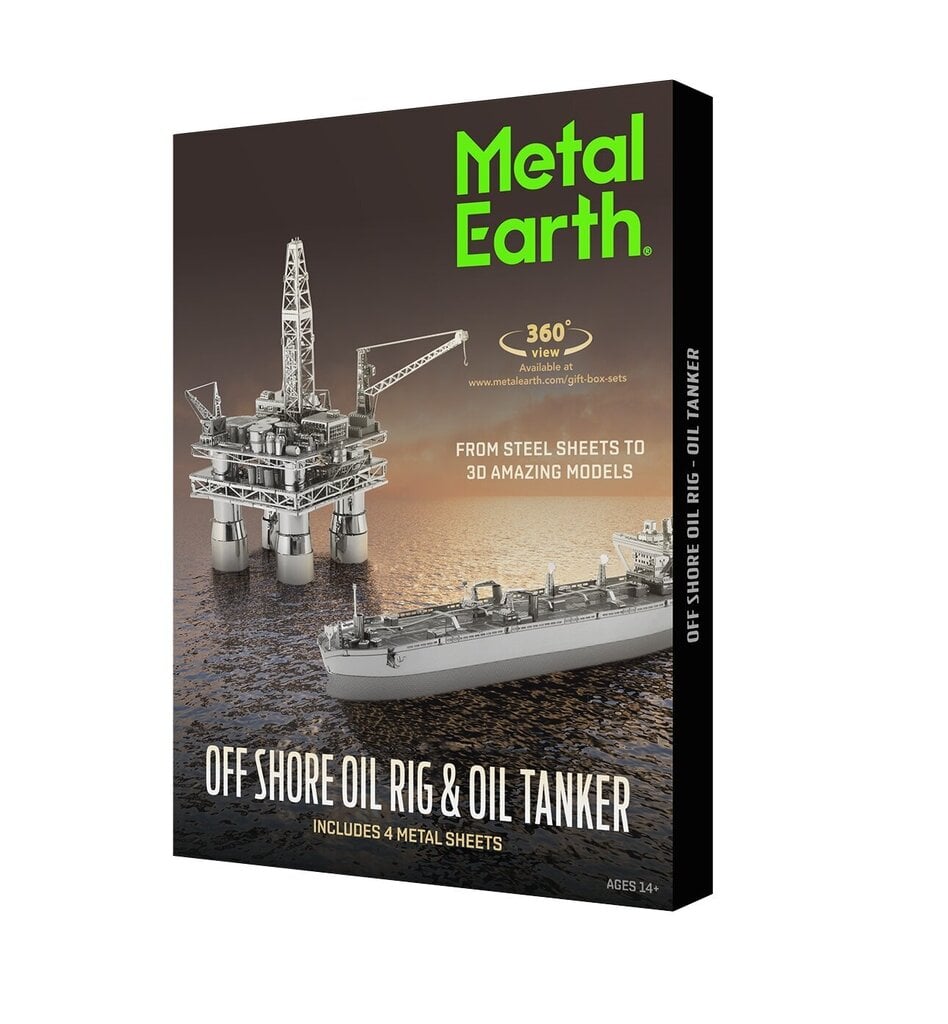 3D pusle Metal Earth Offshore Oil Rig & Tanker hind ja info | Klotsid ja konstruktorid | kaup24.ee