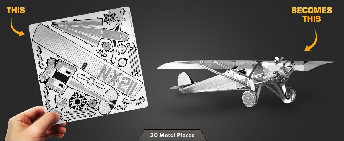 3D pusle Metal Earth Spirit of Saint Louis hind ja info | Klotsid ja konstruktorid | kaup24.ee