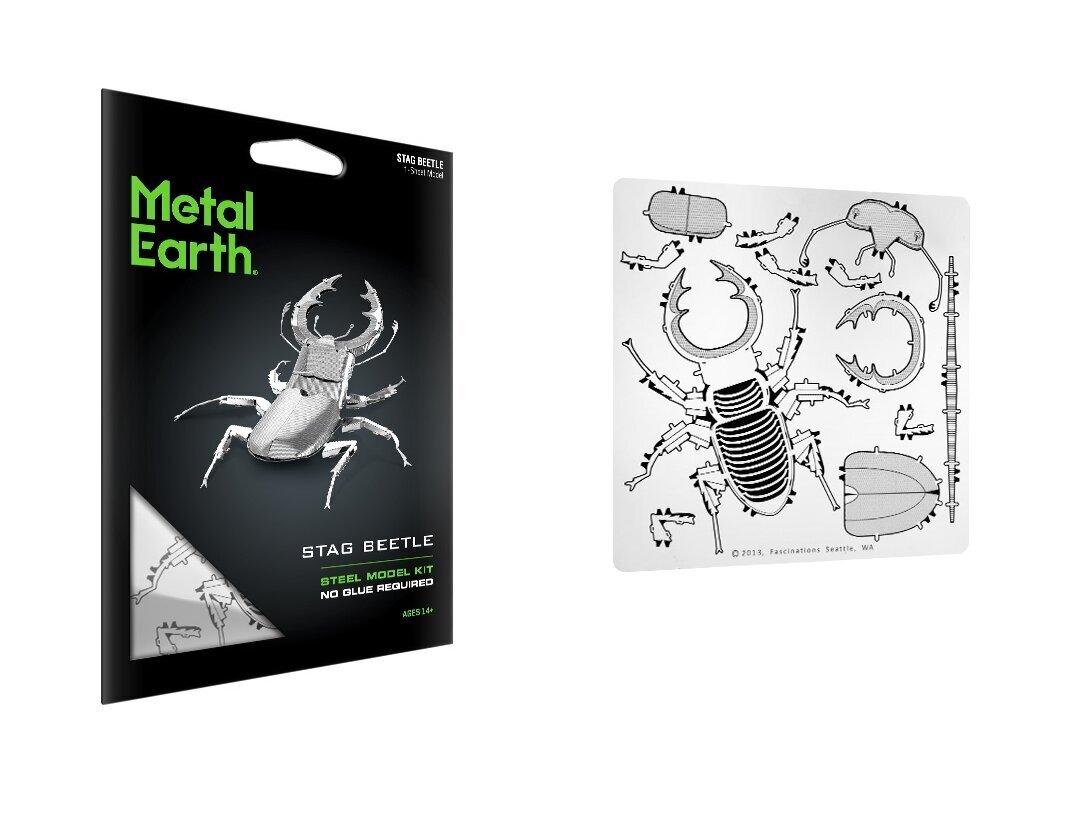 3D pusle Metal Earth Stag Beetle цена и информация | Klotsid ja konstruktorid | kaup24.ee