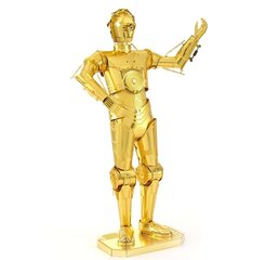 3D pusle Metal Earth Star Wars Gold C-3PO hind ja info | Klotsid ja konstruktorid | kaup24.ee