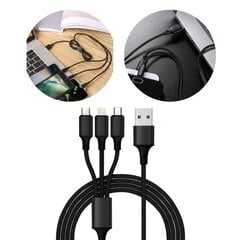 USB-кабель 3в1 цена и информация | Зарядные устройства для телефонов | kaup24.ee