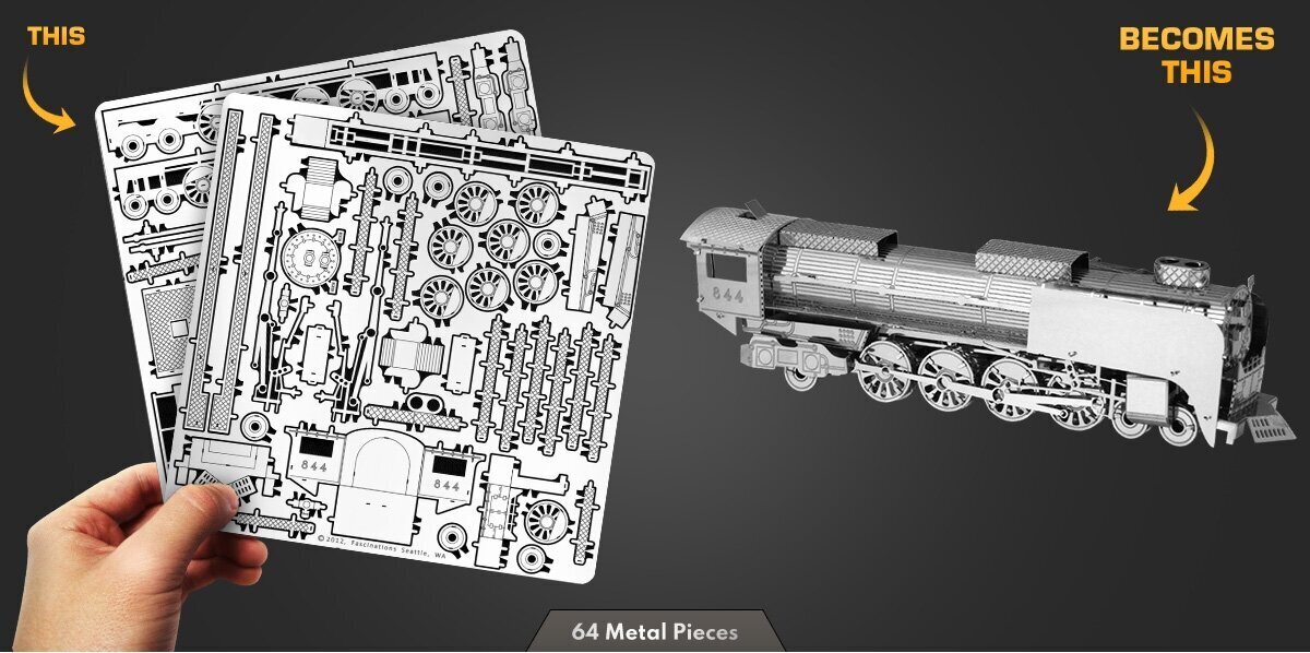 3D pusle Metal Earth Steam Locomotive hind ja info | Klotsid ja konstruktorid | kaup24.ee