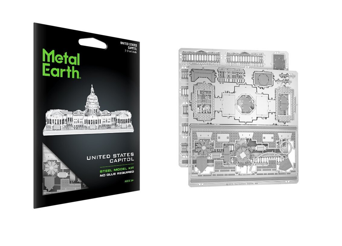 3D pusle Metal Earth United States Capitol цена и информация | Pusled | kaup24.ee