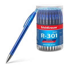Ручка гелевая автоматическая R-301 ErichKrause, толщина 0,5мм, синяя сп. цена и информация | Письменные принадлежности | kaup24.ee