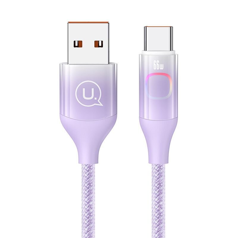 Usams XM Series 6A USB to type-C 1.2m, lilla hind ja info | Mobiiltelefonide kaablid | kaup24.ee
