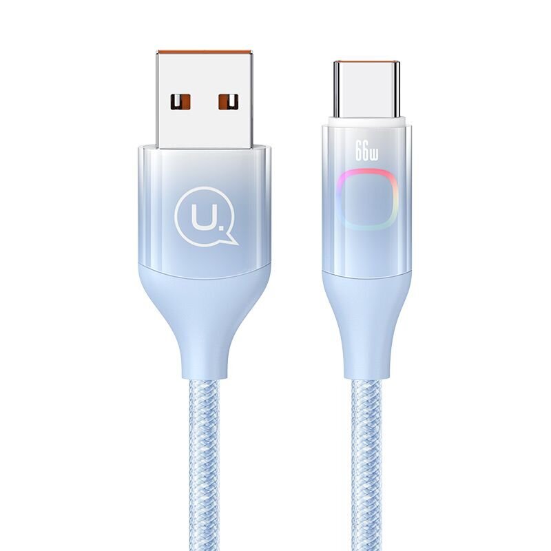 Usams XM Series 6A USB to type-C 1.2m, helesinine цена и информация | Mobiiltelefonide kaablid | kaup24.ee